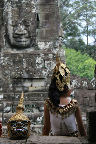 Bayon Tempel mit den berühmten steinernen Gesichtern