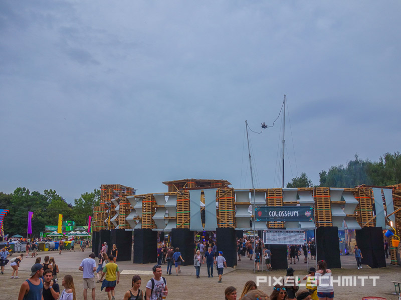 Das sogenanntee Colloseum auf dem Sziget Festival