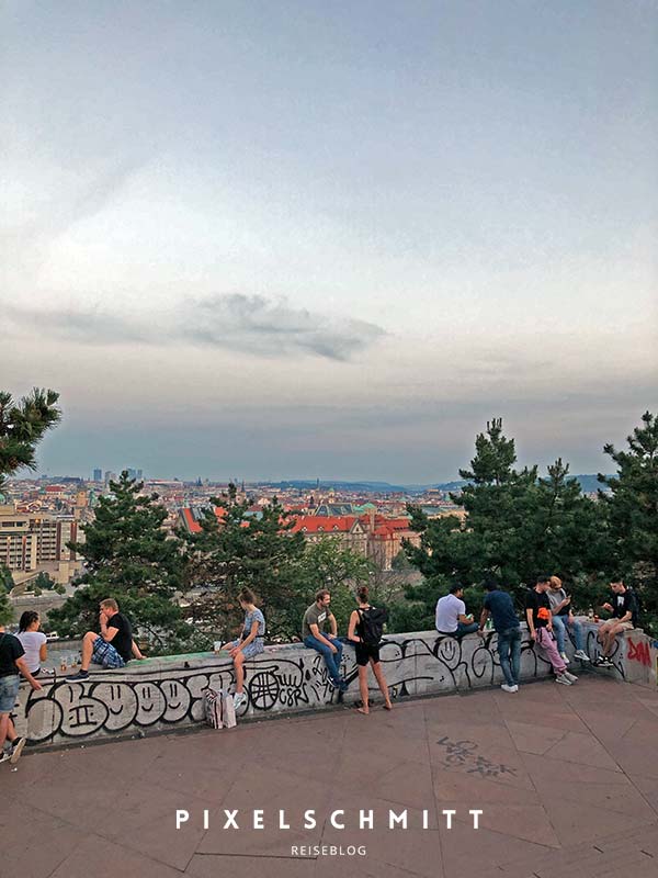 Der Ausblick vom Metronom in Richtung Prag