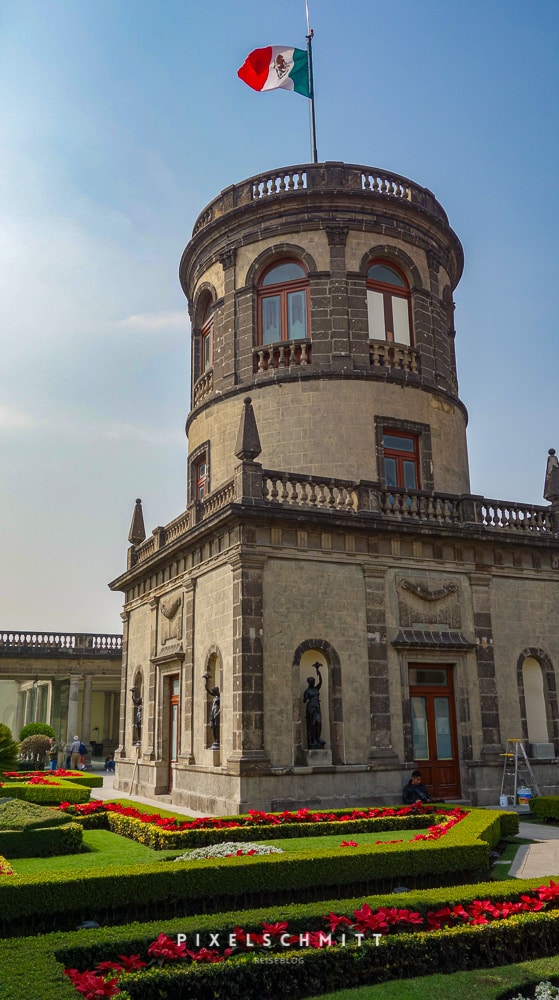 Das Schloss Chapultepec in Mexiko-Stadt