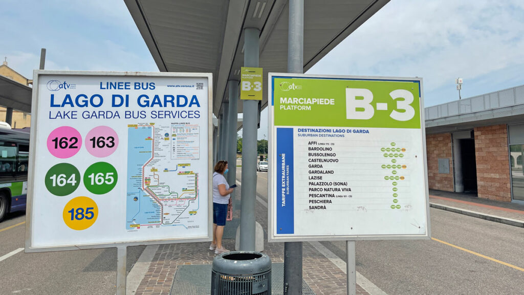 Fahrplan für die Busse an den Gardasee