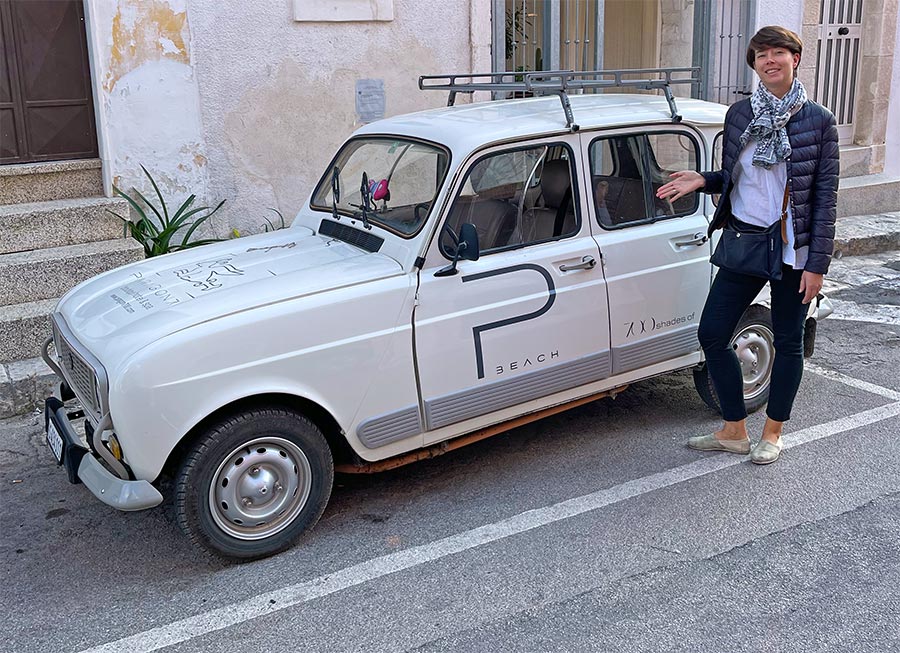 parken in italien weisse linie